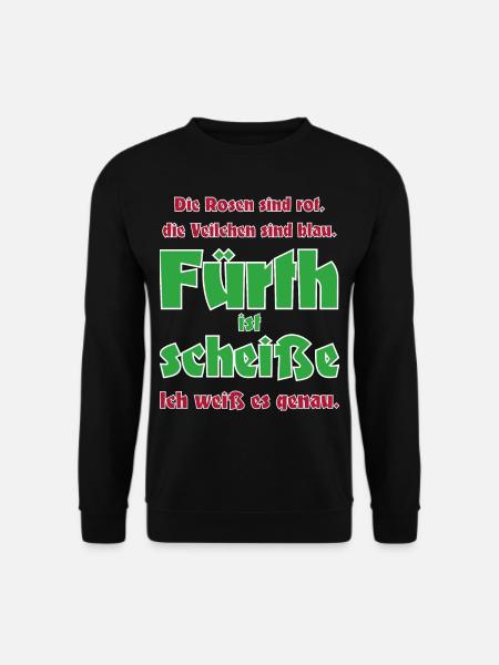 Antifü anti Fürth gegen Fürth Fussball Fan Spass - Unisex Pullover - Schwarz
