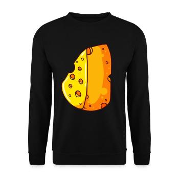 Cheese cheese dairy Cheese parmesan gourmet - Unisex Sweatshirt - black - Front - Alina (178cm) & Michal (187cm)