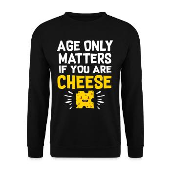 cheese - Unisex Sweatshirt - black - Front - Alina (178cm) & Michal (187cm)