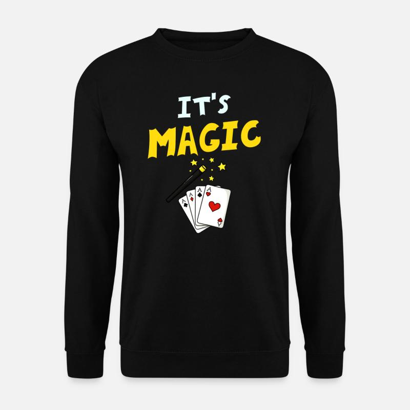 Zaubertrick Magier Zauberer Zaubern Zauberei - Unisex Pullover - Schwarz