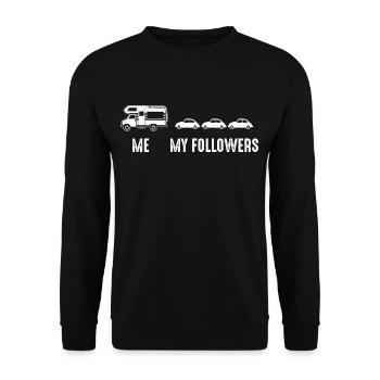 Motorhome Caravane Camper Camping My Followers - Sweat-shirt Unisexe - noir - Devant - Alina (178cm) & Michal (187cm)