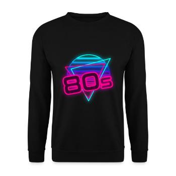 80s Theme Party 80s Outfir 80s Retro 80s - Unisex Sweatshirt - black - Front - Alina (178cm) & Michal (187cm)