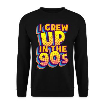 90s theme party 90s outfit 90s retro 90s - Unisex Sweatshirt - black - Front - Alina (178cm) & Michal (187cm)