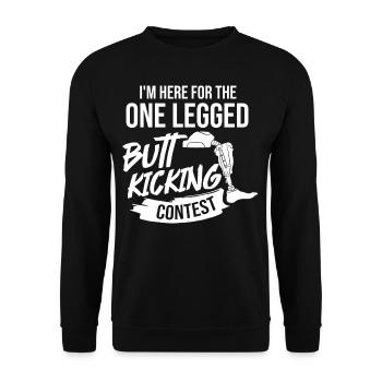 Prothèse de jambe Amputé de la jambe - Sweat-shirt Unisexe - noir - Devant - Alina (178cm) & Michal (187cm)