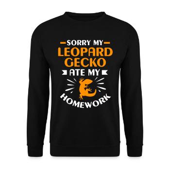 Gecko Lizard Geckos Reptile Reptiles - Unisex Sweatshirt - black - Front - Alina (178cm) & Michal (187cm)