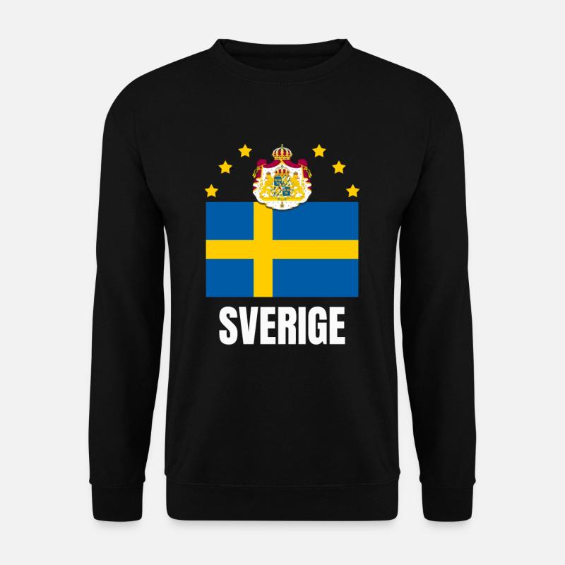 Drapeau de la Suède Drapeau National Orgueil - Sweat-shirt Unisexe - noir