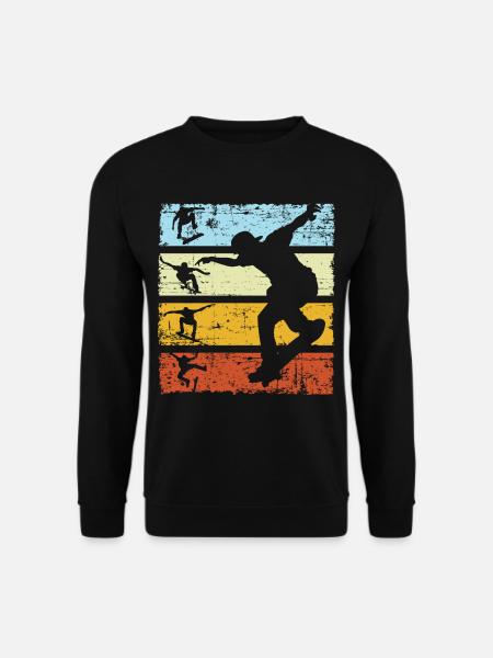 Vintage Skateboard Retro - Unisex Pullover - Schwarz
