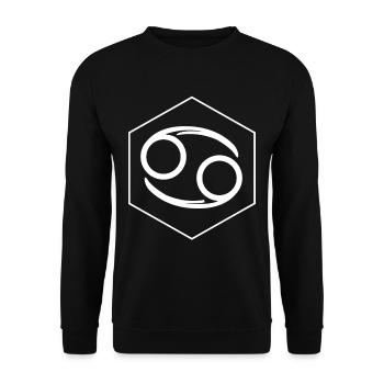 Zodiac Cancer Symbol - Unisex Sweatshirt - black - Front - Alina (178cm) & Michal (187cm)