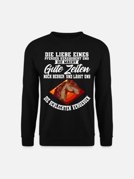 Pferde Spruch Pferdeliebhaber Pferdesprüche - Unisex Pullover - Schwarz