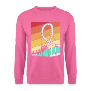Montagnes russes - Sweat-shirt Unisexe - rose - Devant