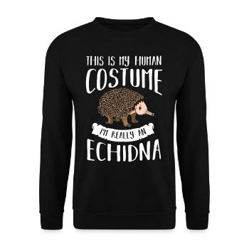 Echidna Ant Hedgehog Funny Hedgehog - Unisex Sweatshirt - black - Front - Alina (178cm) & Michal (187cm)