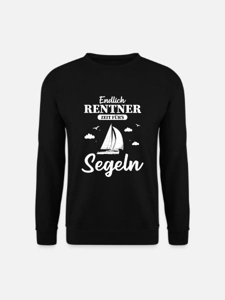 Endlich Rentner Zeit zum Segeln - Unisex Pullover - Schwarz