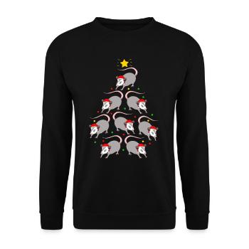 opossum - Unisex Sweatshirt - black - Front - Alina (178cm) & Michal (187cm)