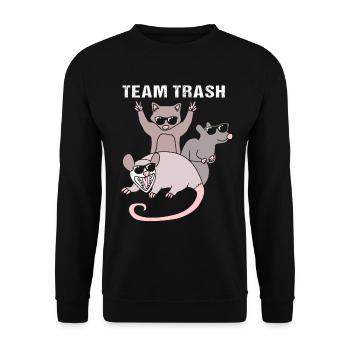 Opossum Possum - Unisex Sweatshirt - black - Front - Alina (178cm) & Michal (187cm)