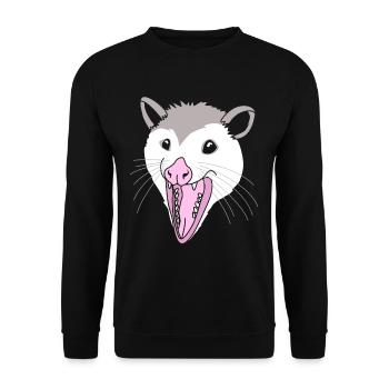 Opossum - Unisex Pullover - Schwarz - Vorne - Alina (178cm) & Michal (187cm)