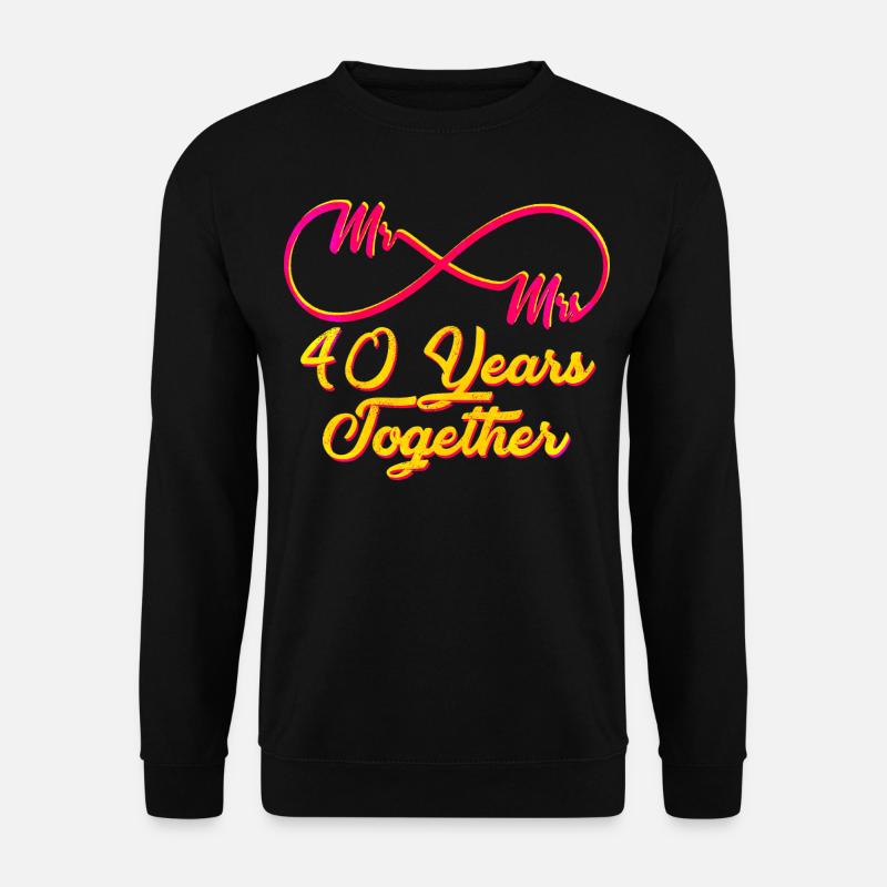 40th Wedding Anniversary - Unisex Sweatshirt - black