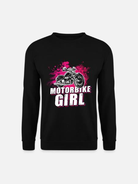 Motorcycle Girl Motorbike Lover Biker Girls Gifts - Unisex Pullover - Schwarz
