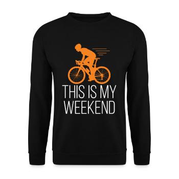 Cyclisme De course This is my Weekend cycliste - Sweat-shirt Unisexe - noir - Devant - Alina (178cm) & Michal (187cm)