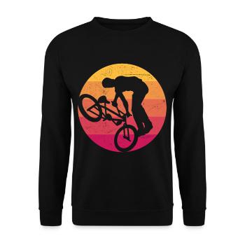 BMX TAILWHIP BMX Fahrer BMX Bike BMX Fahrrad - Unisex Pullover - Schwarz - Vorne - Alina (178cm) & Michal (187cm)