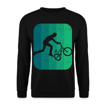 BMX BAR SPIN BMX Rider BMX Bike BMX Bicycle - Unisex Sweatshirt - black - Front - Alina (178cm) & Michal (187cm)