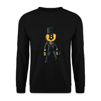 Bitcoin millionnaire miner le Bitcoin Crypto - Sweat-shirt Unisexe - noir - Devant - Alina (178cm) & Michal (187cm)