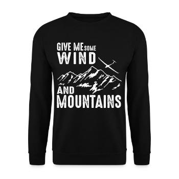 Give Me Some Wind And Moutnains Gliding Glider - Sweat-shirt Unisexe - noir - Devant - Alina (178cm) & Michal (187cm)