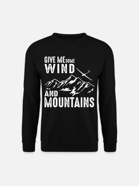 Give Me Some Wind And Moutnains Gliding Glider - Sweat-shirt Unisexe - noir