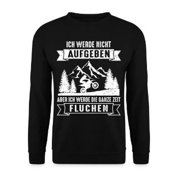 Ich Werde Nicht Aufgeben Aber Fluchen Motocross - Unisex Pullover - Schwarz - Vorne - Alina (178cm) & Michal (187cm)