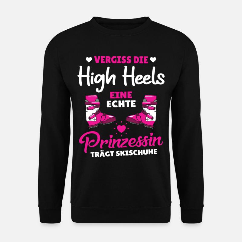 La princesse porte des chaussures de ski - Sweat-shirt Unisexe - noir