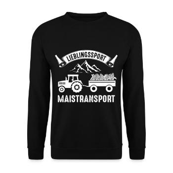 Lieblingssport Maistransport - Unisex Pullover - Schwarz - Vorne - Alina (178cm) & Michal (187cm)