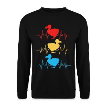 Dodo cadeau oiseau primitive fossil archéologie Geek - Sweat-shirt Unisexe - noir - Devant - Alina (178cm) & Michal (187cm)