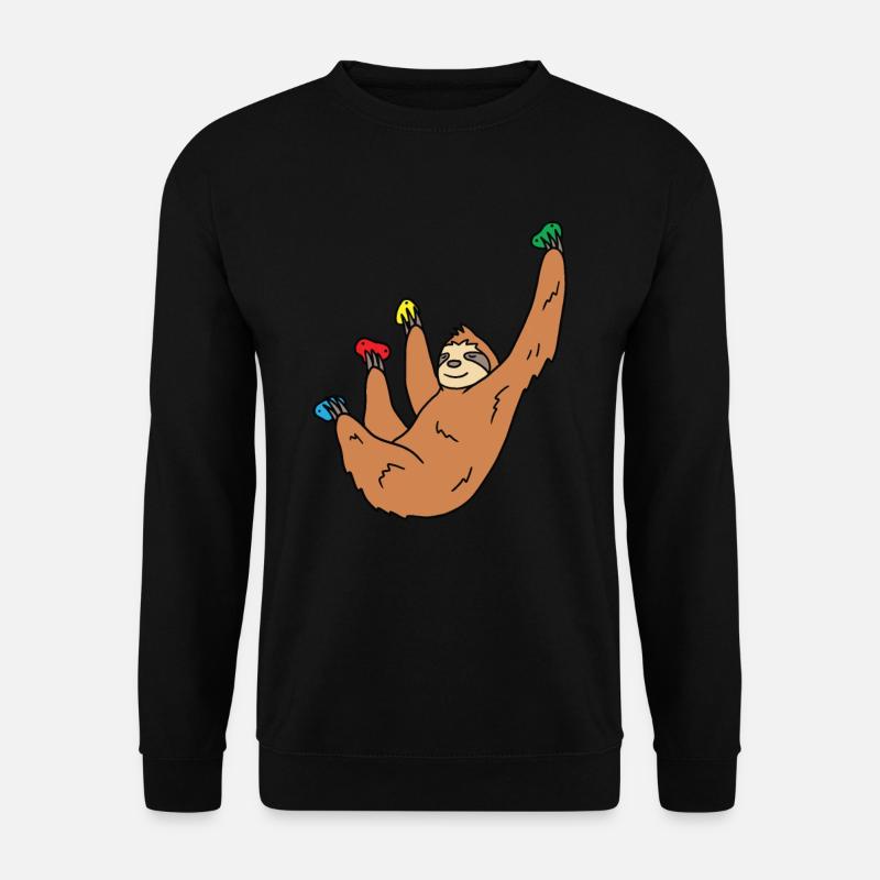 Faultier Klettern Geschenk - Unisex Pullover - Schwarz