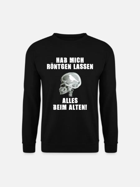 Hab mich Röntgen lassen alles OK Vogel Röntgenbild - Unisex Pullover - Schwarz