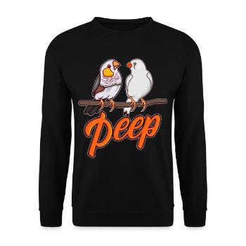Zebra finches PEEP Zebrafinch magnificent finches - Unisex Sweatshirt - black - Front - Alina (178cm) & Michal (187cm)
