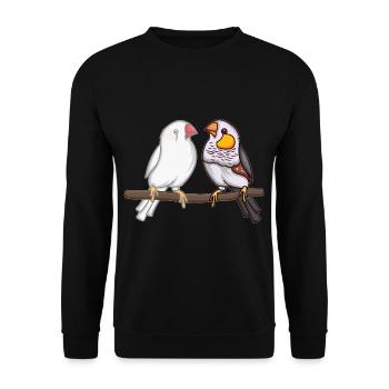 Zebra finches zebra finch magnificent finches bird lovers - Unisex Sweatshirt - black - Front - Alina (178cm) & Michal (187cm)