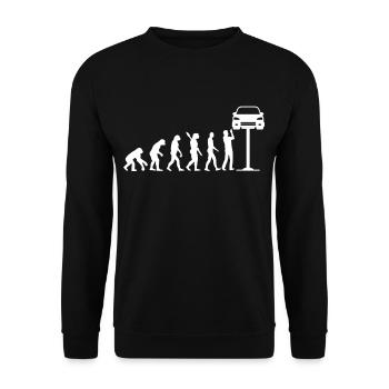 MECHANIKER EVOLUTION KFZ Mechaniker Werkstatt Team - Unisex Pullover - Schwarz - Vorne - Alina (178cm) & Michal (187cm)