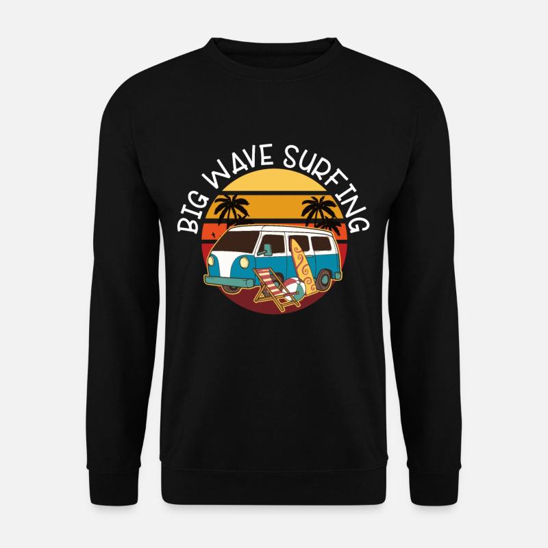BIG WAVE SURFING SURFER - Unisex Sweatshirt - black