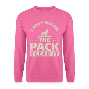 Ich führe das Pack Wolf Wölfe Alpha - Unisex Pullover - Pink - Vorne