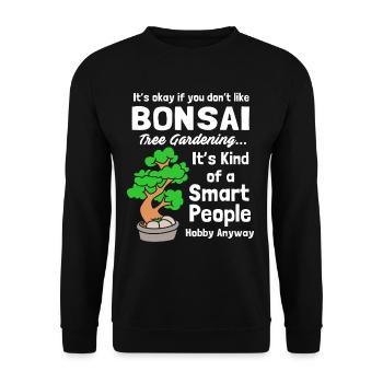 Bonsai Baum - Unisex Pullover - Schwarz - Vorne - Alina (178cm) & Michal (187cm)