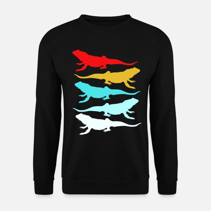 Bartagamen Reptilien Echse Reptil Pogona Bartagame - Unisex Pullover - Schwarz
