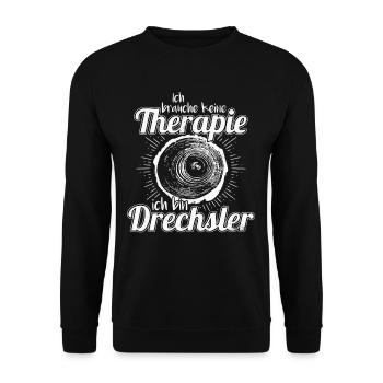 drechseln Drechsler Handwerk Holz - Unisex Pullover - Schwarz - Vorne - Alina (178cm) & Michal (187cm)