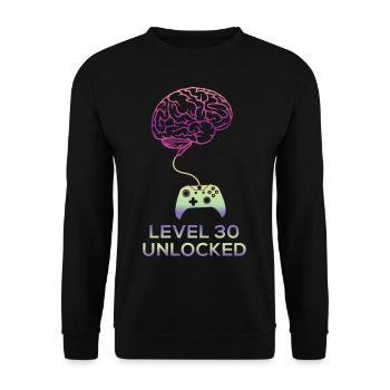30th birthday level 30 unlocked 30 years 1991 - Sweat-shirt Unisexe - noir - Devant - Alina (178cm) & Michal (187cm)