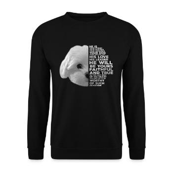 Visage maltais - Sweat-shirt Unisexe - noir - Devant - Alina (178cm) & Michal (187cm)