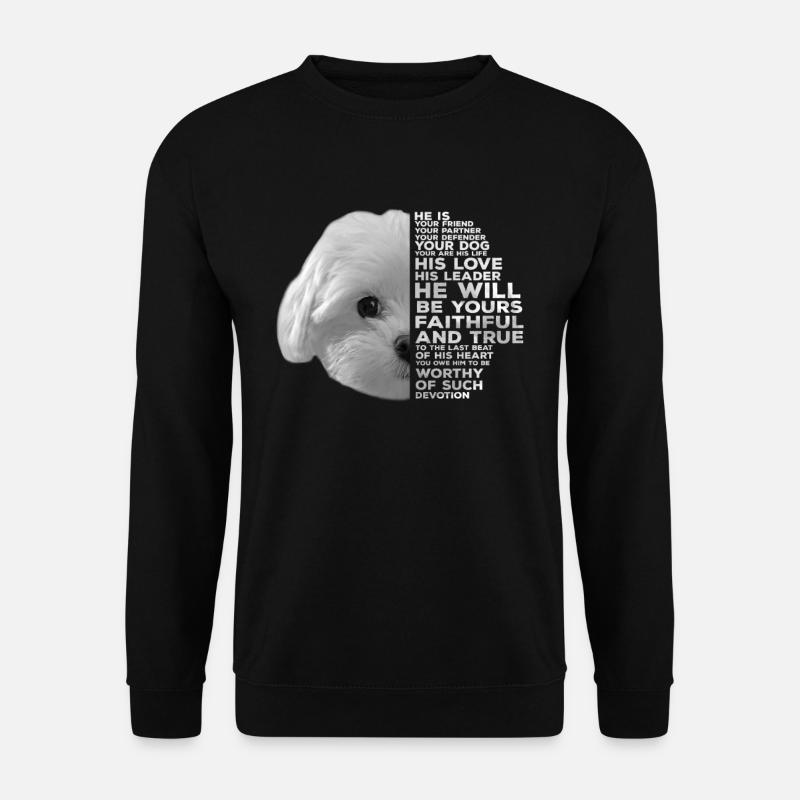 Maltese Face - Unisex Sweatshirt - black