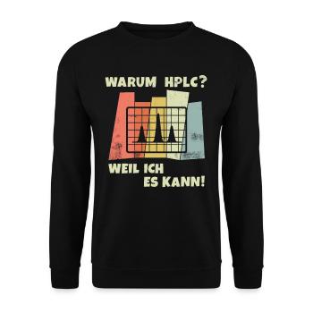 Chromatogramm liquid chromatography retro HPLC - Unisex Pullover - Schwarz - Vorne - Alina (178cm) & Michal (187cm)