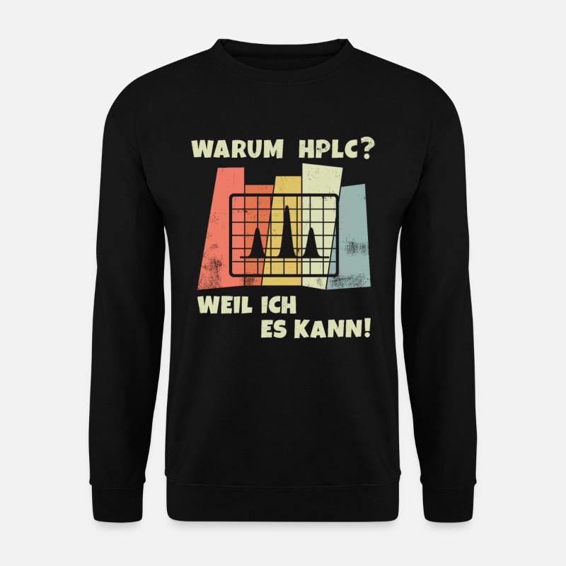 Chromatogramm liquid chromatography retro HPLC - Unisex Pullover - Schwarz