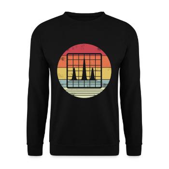 High performance liquid chromatography retro HPLC - Unisex Sweatshirt - black - Front - Alina (178cm) & Michal (187cm)