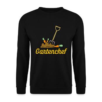 Gartenchef Gärtner Gartenarbeit Hobby Garten - Unisex Pullover - Schwarz - Vorne - Alina (178cm) & Michal (187cm)