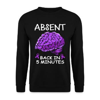 Épilepsie cerveau - Sweat-shirt Unisexe - noir - Devant - Alina (178cm) & Michal (187cm)