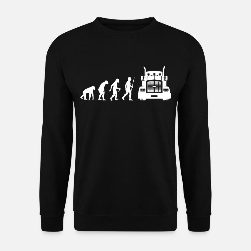 Evolution LKW-Fahrer - Unisex Pullover - Schwarz
